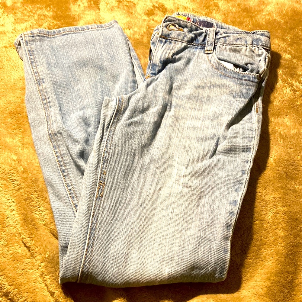 Light blue straight leg jeans
